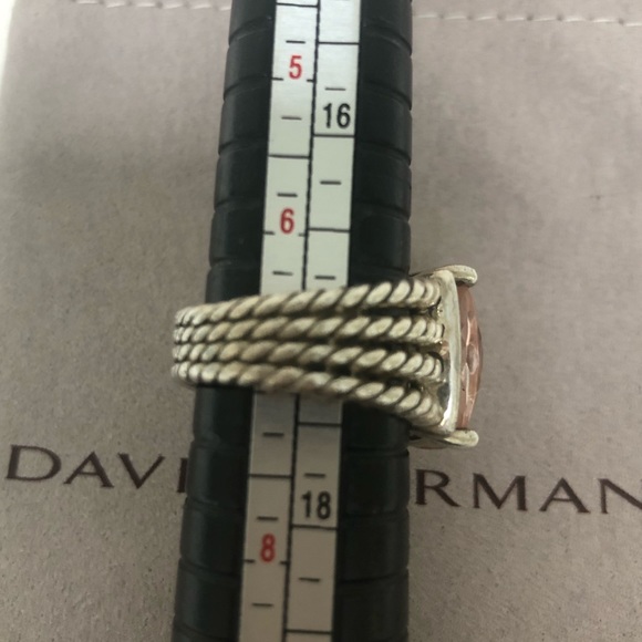 🔴Authentic DAVID YURMAN Morganite Gem Stone & Diamonds Ring 🌺🔴 - Picture 3 of 7